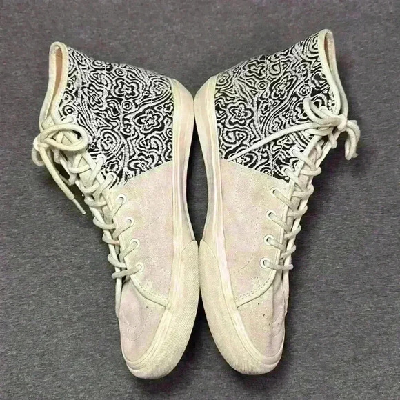 Vans Sk8 Hi TC6D Woven Flower Black White Skateboard Shoes Mens 9.5/Womens 11 - Picture 5 of 15